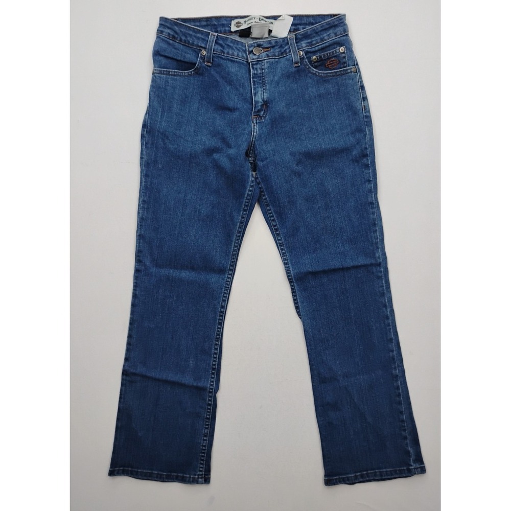 Harley Davidson Jeans Bootcut Womens Size Petite 8 dark wash
